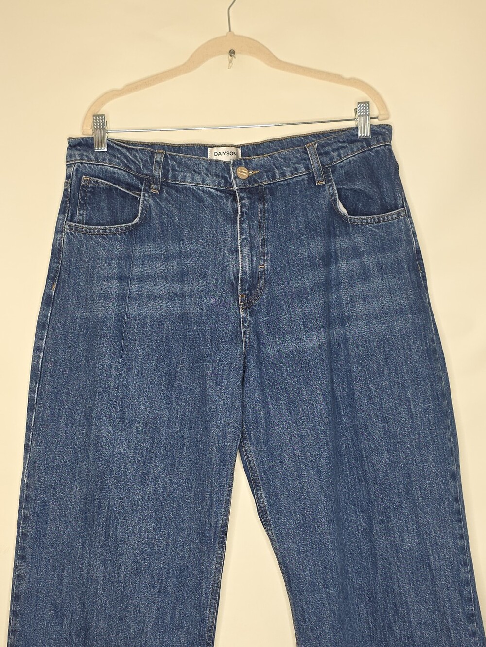 Damson Madder Sylvie Cuffed Jeans Organic Cotton Size 16 Monogrammed Pockets Y2K - Picture 4 of 16